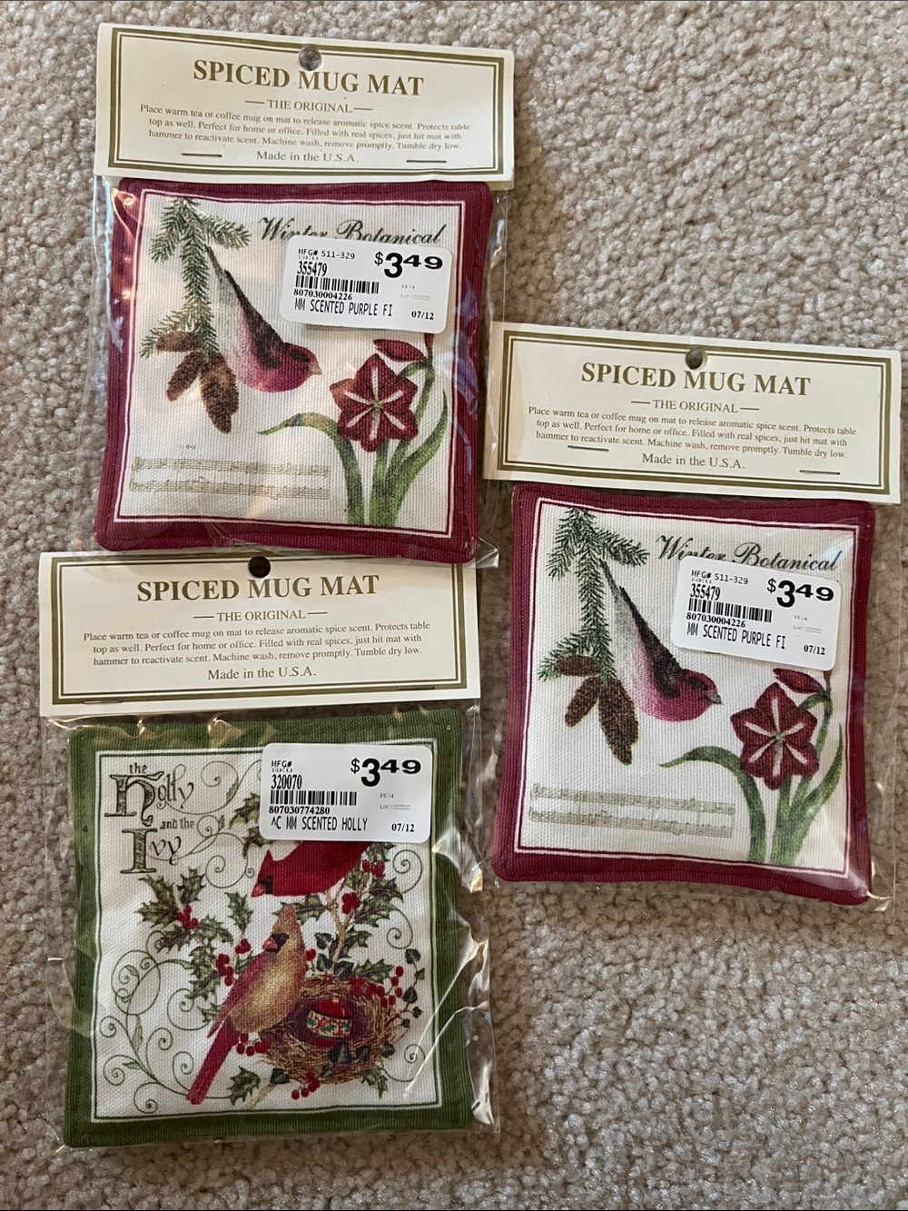 Bundle 3 Spiced Mug Mats - NWT